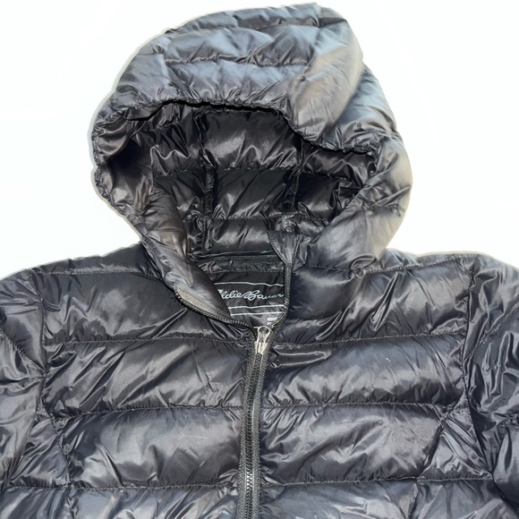 Eddie bauer CirrusLite Down Parka puffer coat long jacket hood down xs 650 zip - Picture 2 of 5